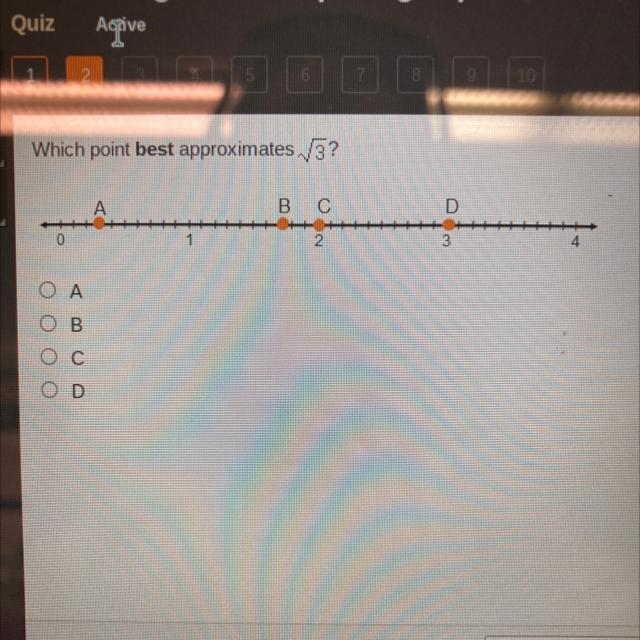 Which point best approximates V3? A В С D о 1 2 3 4 ОА ов ос OD-example-1