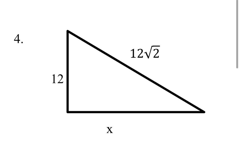 Pythagorean theorem￼. What would x be?-example-1