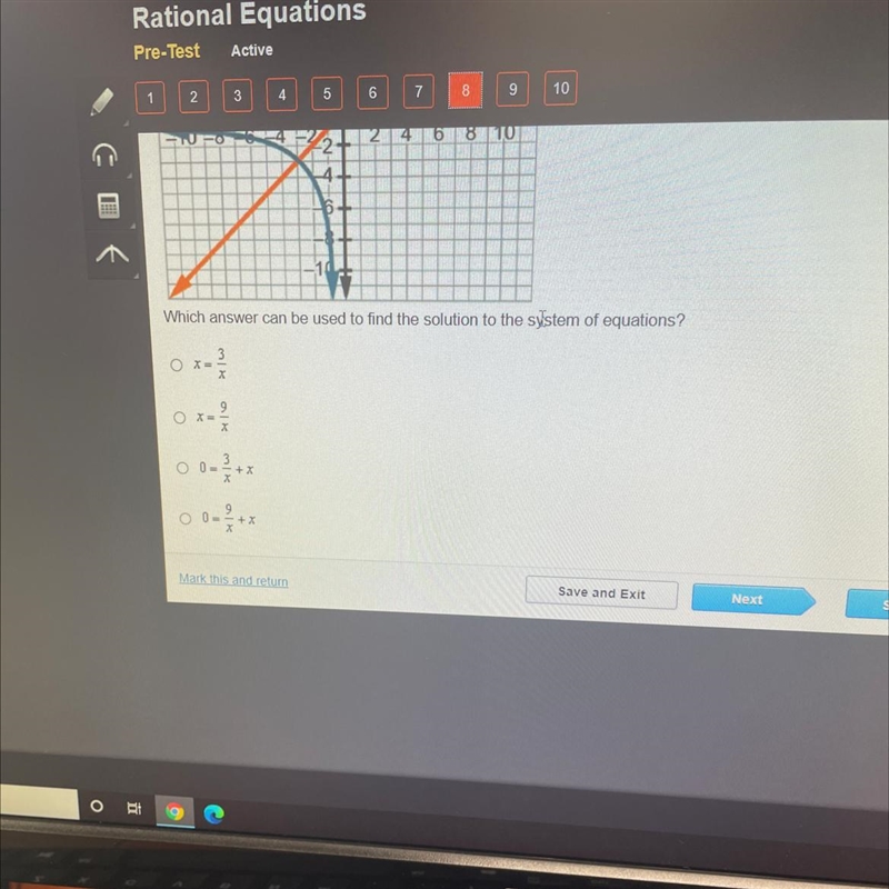 Which answer can be used to find the solution to the system of equations?-example-1