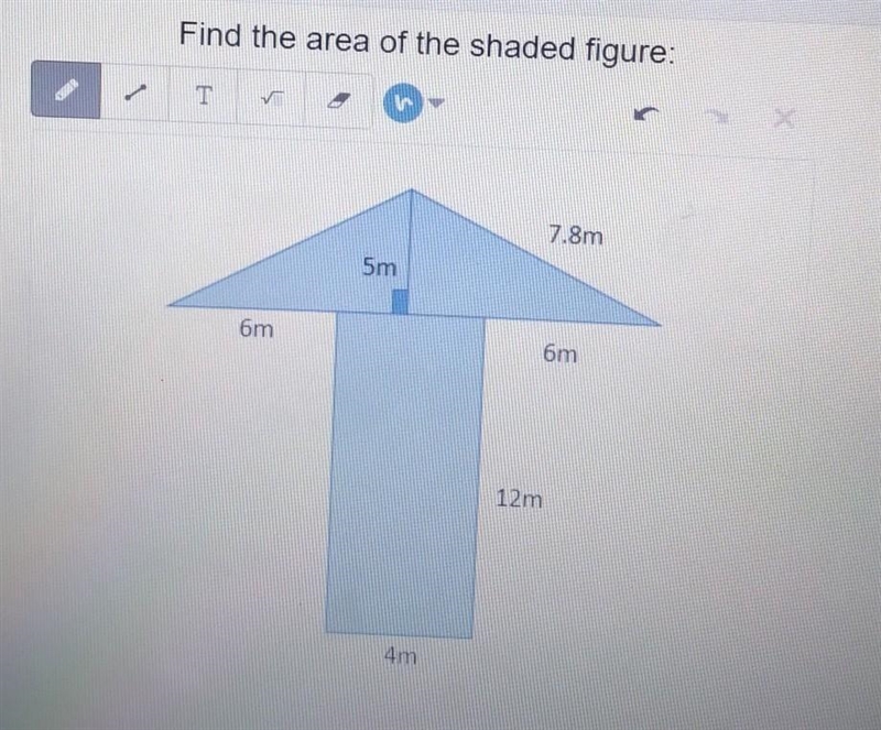 Find the area of the shaded figure​-example-1