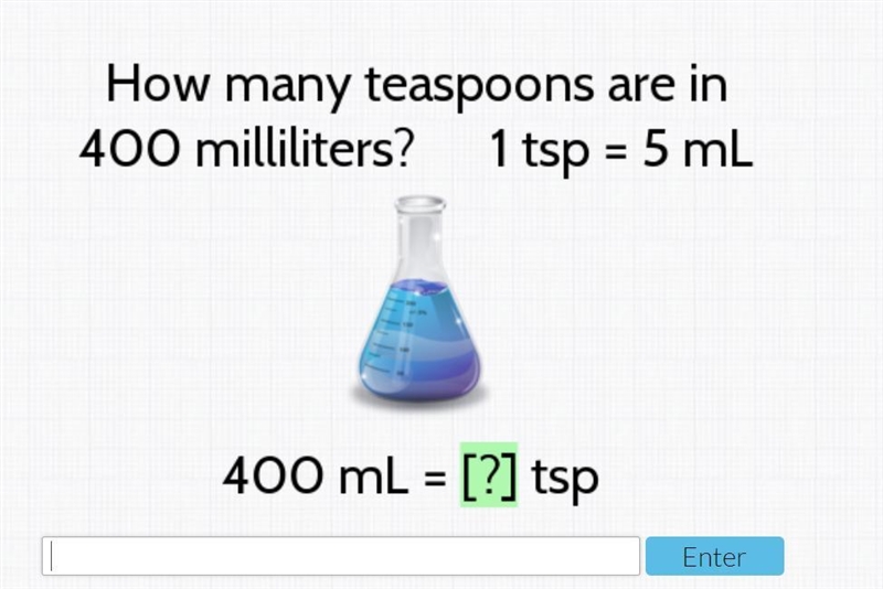 HOW MANY TABLESPOONS ARE IN 400 MILLIMETERS? 1 TSP = 5mL-example-1