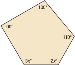 Find the value of X. What is the interior angle sum of this polygon? (Drop Down) - 180, 360, 540, 720 Set-example-1