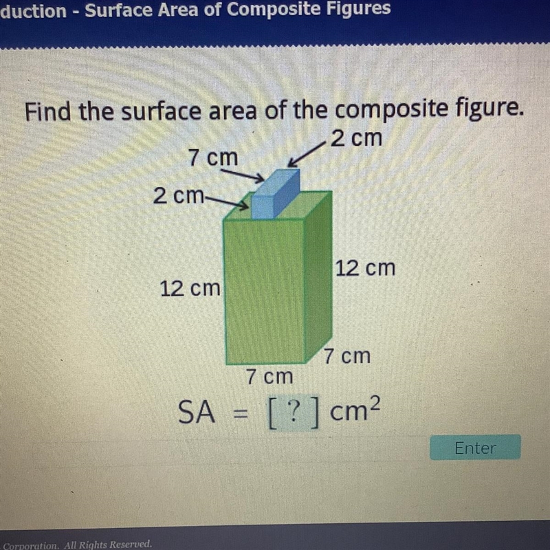 Find the surface area of the composite figure.-example-1