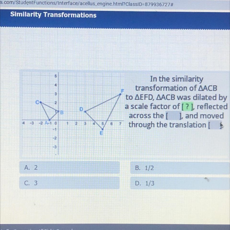 Similarity transformations geometry :) answer 3 blanks-example-1