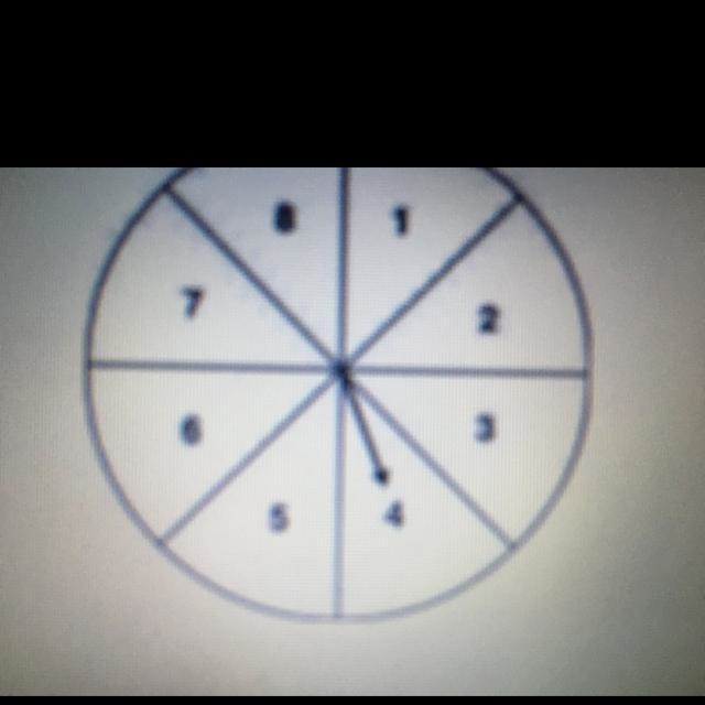 What is the probability that the spinner will land on an even number greater than-example-1