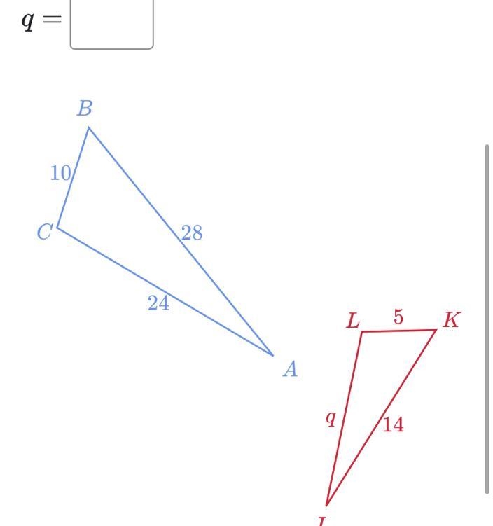 Can y’all help me Solve for q-example-1