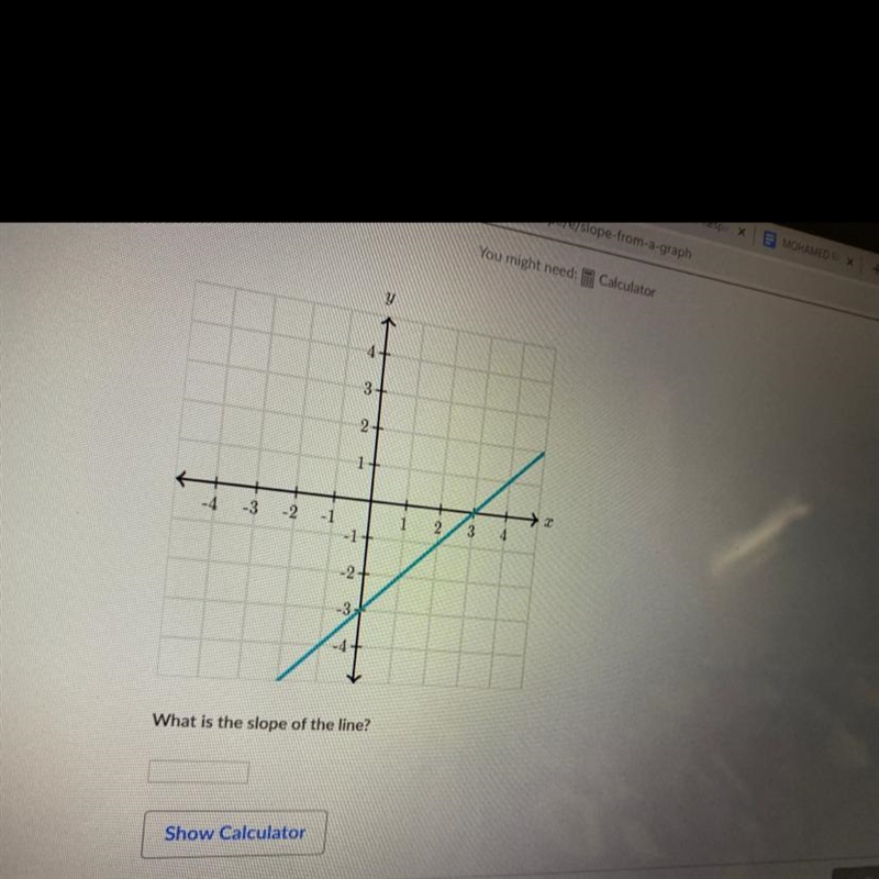 Some please help me with this ! What is the slope of the line...-example-1