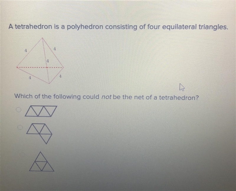 A tetrahedron is a polyhedron consisting of four equilateral triangles.-example-1