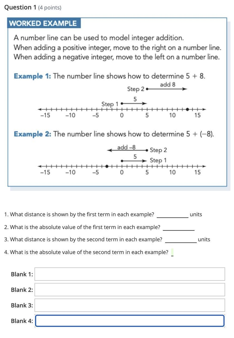 Help me plzzzz!! It is math and I have to walk the number line. And i don't know how-example-1