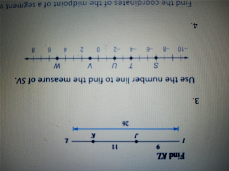 Use the number line to find the measure of SV please help-example-1