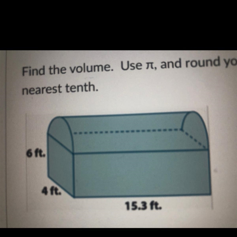 Find the volume and round to the nearest tenth-example-1