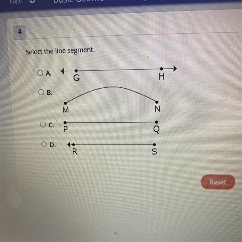 Select the line segment Please helppppp !!!!-example-1