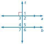 Use the figure to find the measures of the numbered angles. ∠1 = ∘ ∠2 = ∘ ∠3 = ∘ ∠4 = ∘ ∠5 = ∘ ∠6 = ∘-example-1