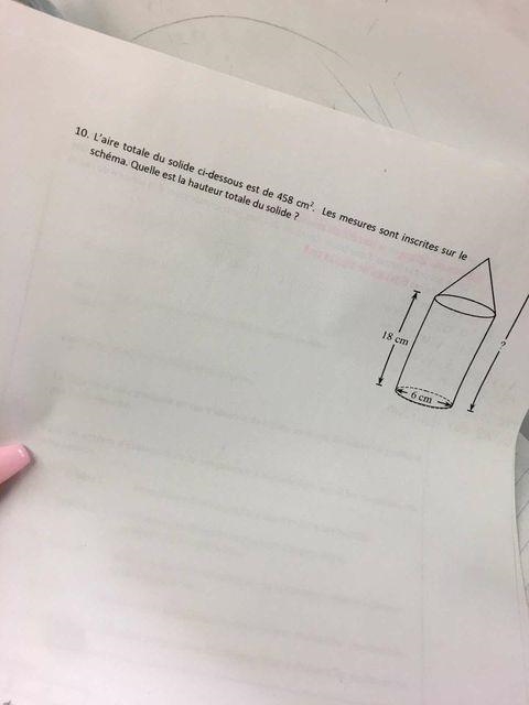 The total air of the solid is 458 cm². What is the total height of the solid Please-example-1