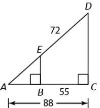 Given ΔADC and ΔAEB, What is AE?-example-1