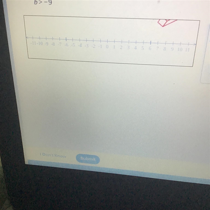 Graph the inequality on the number line B>-9 graph-example-1