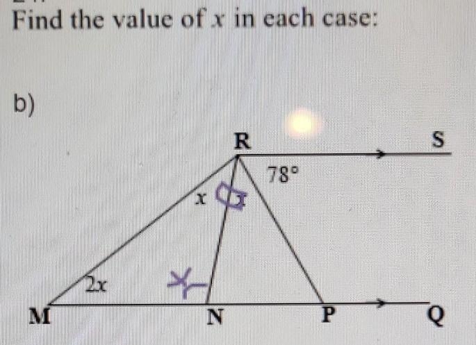 Find the value of x in each case:​-example-1