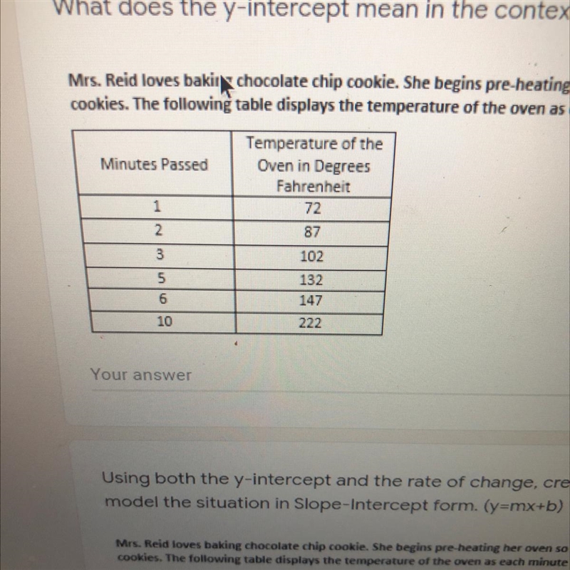 What does the y-intercept mean in the context of the problem?-example-1