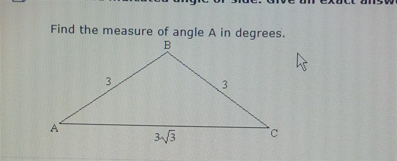 Find the exact length of side a.​-example-1