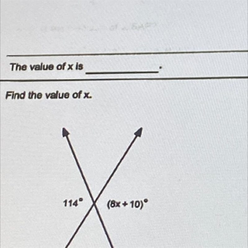 Find the value of x, show your work-example-1