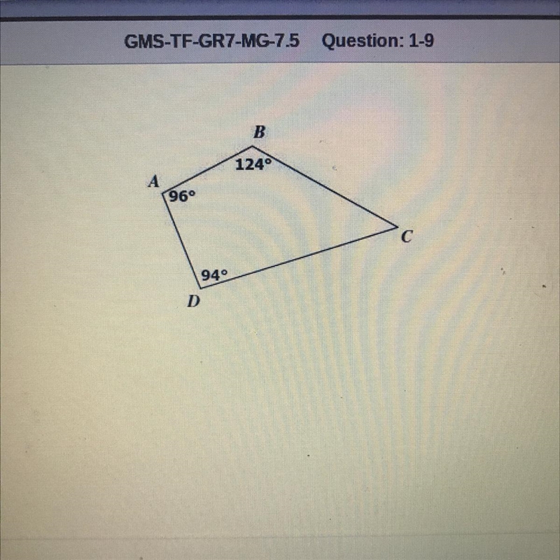 What is the measure of < c in quadrilateral ABCD?-example-1