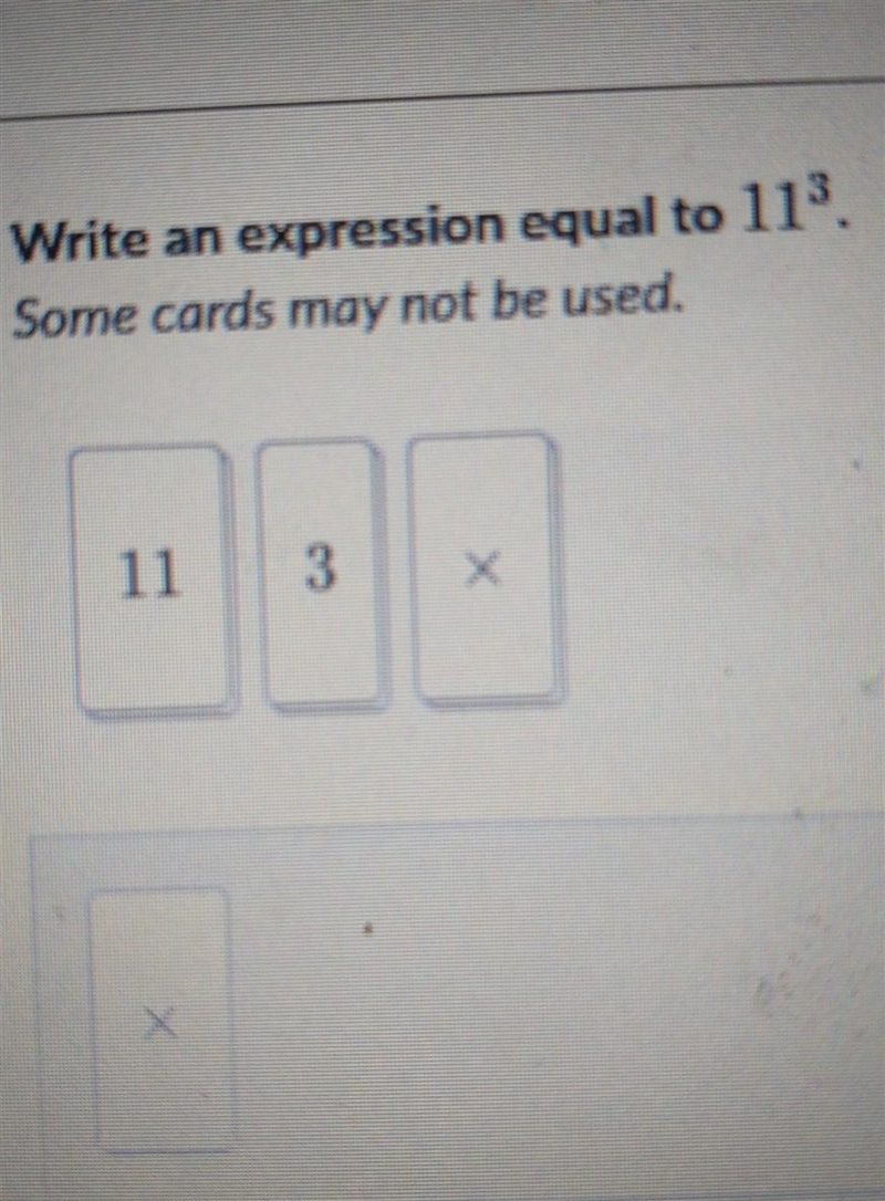 Write an expression equal to 11³​-example-1