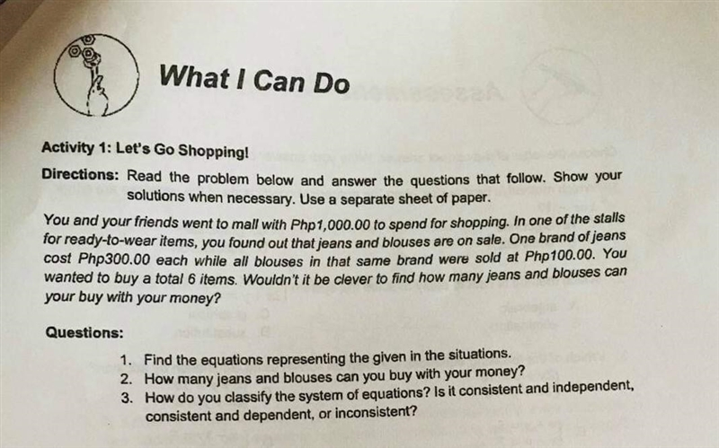 Read each problem carefully and solve as required then answer the questions that follow-example-1