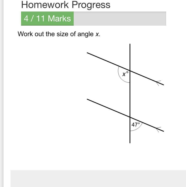 Work out the value of x-example-1