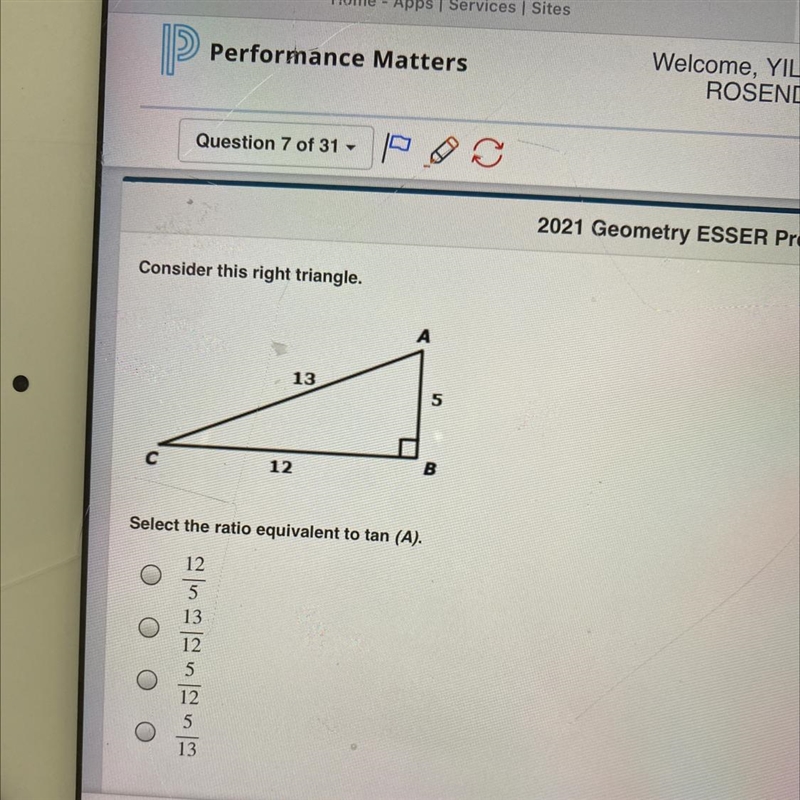 Consider right triangle-example-1