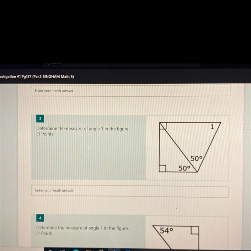 3. Determine the measure of angle 1 in the figure.-example-1