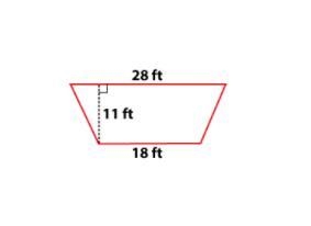 There is a trapezoid behind the net in hockey. Use the graphic to find the area of-example-1