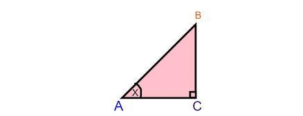 Using the right triangle below. What is the name for side AC ? A) Hypotenuse B) Adjacent-example-1