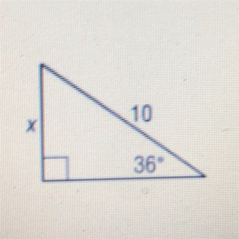 Find x to the nearest tenth. Please help if I don’t pass this I fail the class!!-example-1