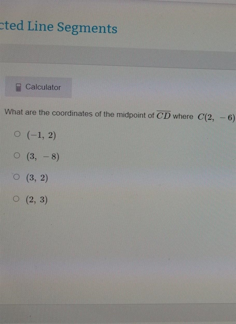 What are the coordinates of the midpoint of CD where C(2,-6) and D(4,10)?​-example-1