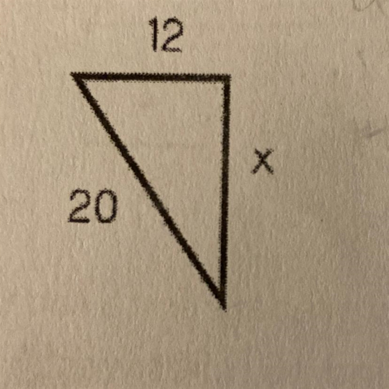 2. Find the missing side length of the right triangle below?-example-1