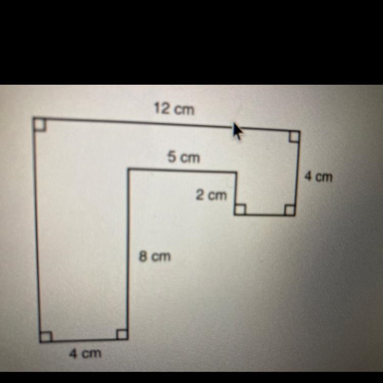 All the angles in the angles in the figure are right angles and lengths are measured-example-1