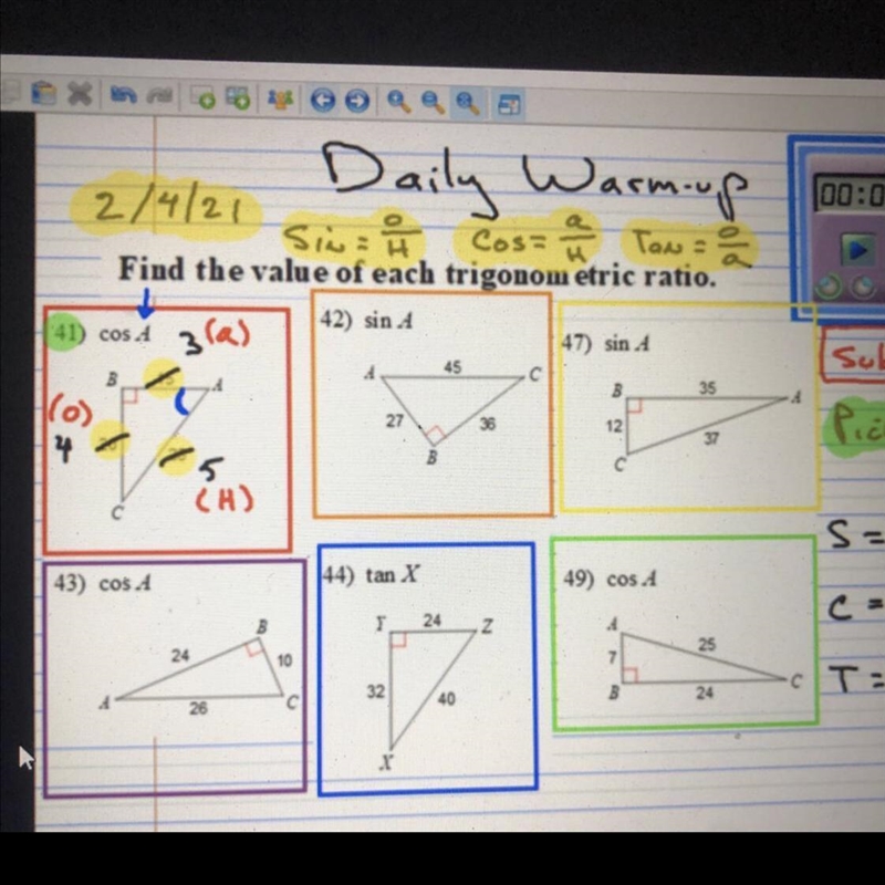 HELP PLEASE (special right Triangles)-example-1