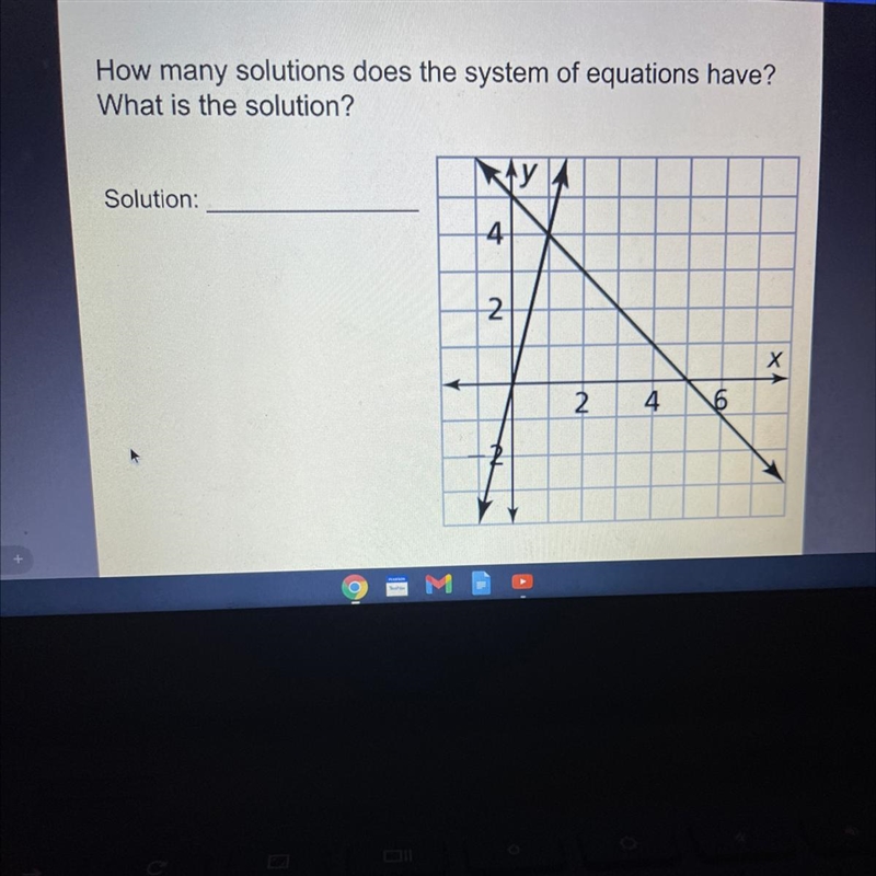 How many solutions does the system of equations have? What is the solution?-example-1