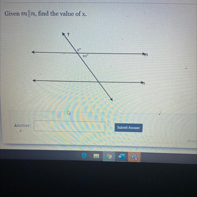 Given m||n, find the value of x-example-1