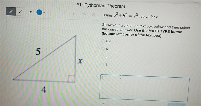 Please help quick!! pythagorean theorem!-example-1