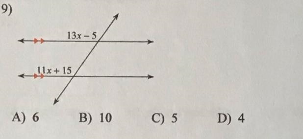 Solve for x, show work please!! 20 points.-example-1