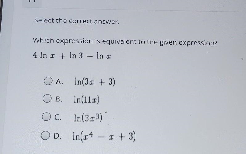 Which expression is equivalent to the given expression?​-example-1