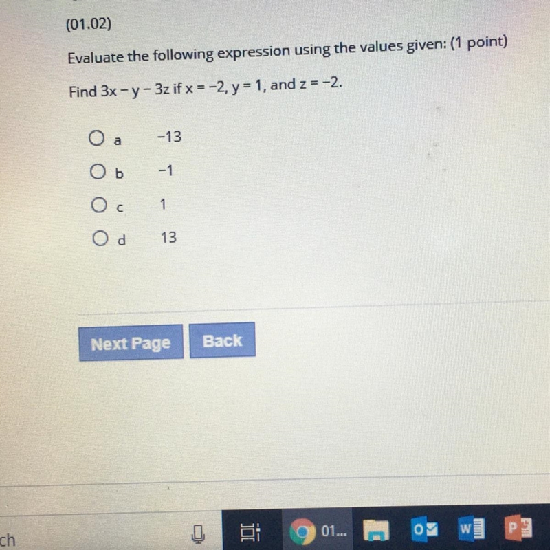 Find 3x-y-3z if x=-2, y=1, z=-2-example-1