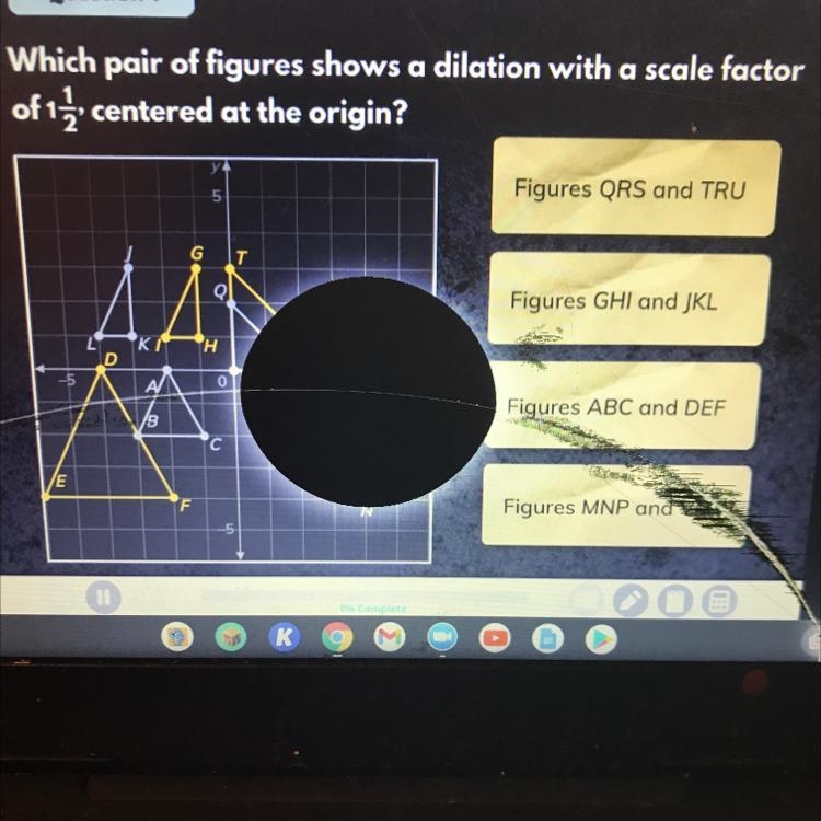 PLSSSS HELP ME !!!! Need ASAP Which pair of figures shows a dilation with a scale-example-1