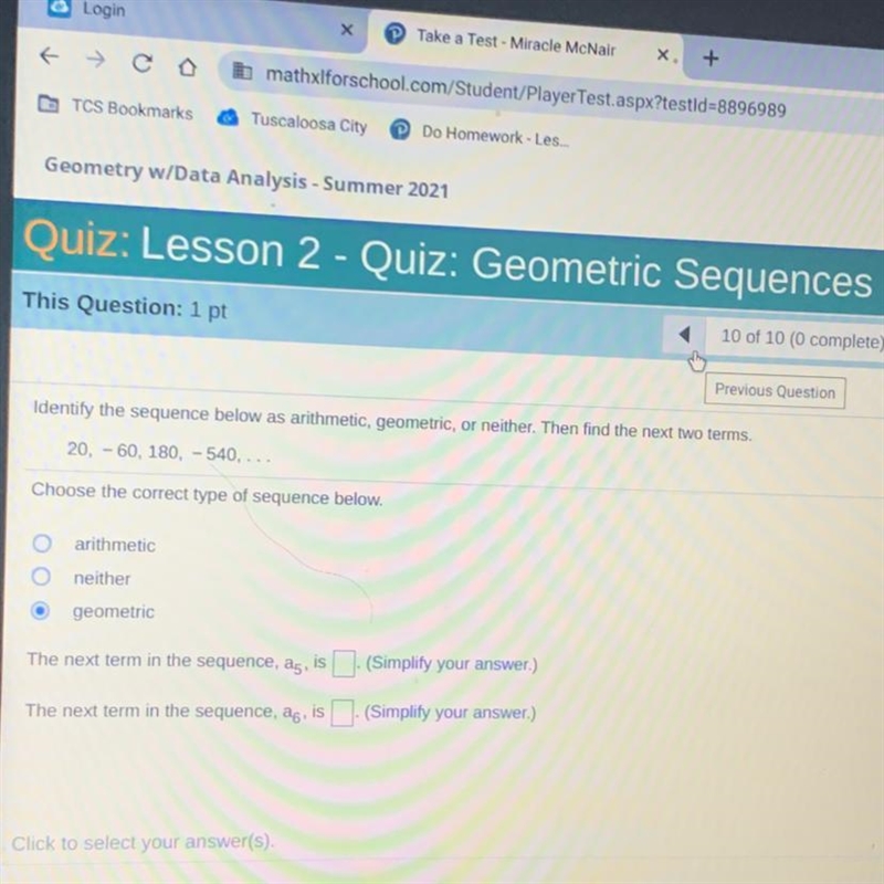 Find the next two terms. & choose the correct type of sequence.-example-1