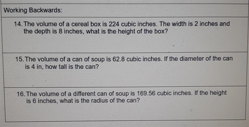 Working backwards. answer all questions numbers 14-16​-example-1