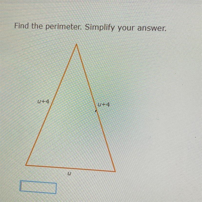 Find the perimeter. Simplify your answer. +4 +4 U-example-1