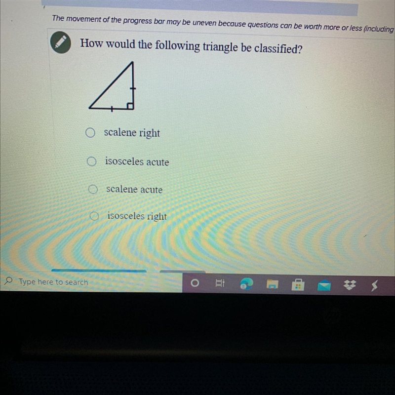 How would this triangle be classified?-example-1