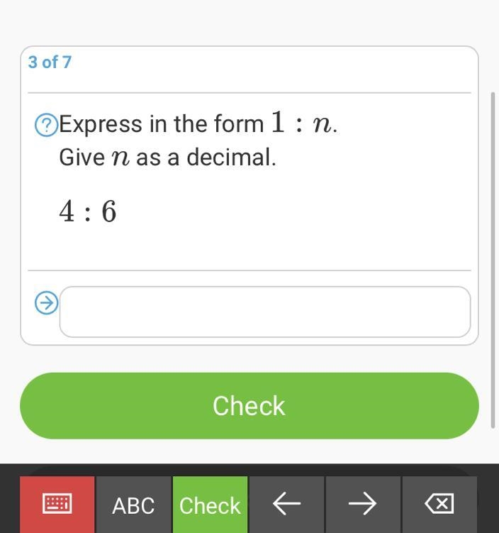 Express in the form 1 : n . Give n as a decimal. 4 : 6-example-1