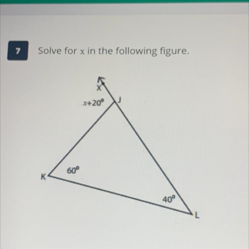 Solve for x in the following figure-example-1